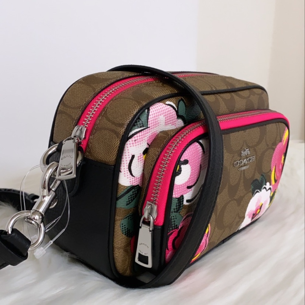 New💃Coach Court Crossbody Signature Vintage Rose - Picture 5 of 10